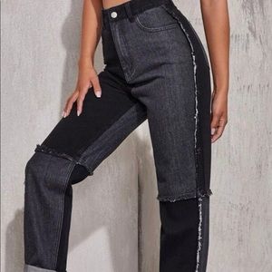 Black denim jeans